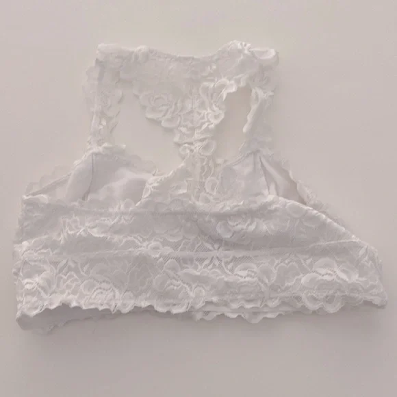 Girls lace bralette Tucker + Tate Nordstrom sz XL 14/16 White Racerback - Picture 2 of 3